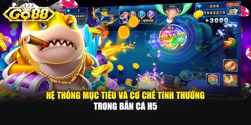 Hệ thống mục tiêu và cơ chế tính thưởng trong bắn cá H5