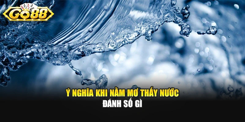 Ý nghĩa khi nằm mơ thấy nước đánh số gì